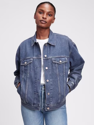 Gap Oversized Denim Jacket With Washwell