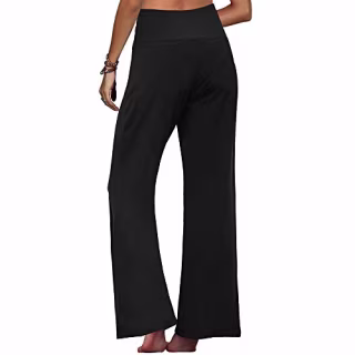 Arolina Women's Stretchy Wide Leg Palazzo Lounge Pants Black