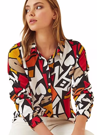 Big Dart Casual Long Sleeve Button-Down Shirt
