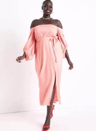 Puff Sleeve Off The Shoulder Dress