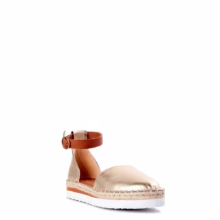 Time and Tru Women's Ankle Strap Espadrille Flats