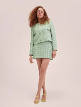 Double-Breasted Tweed Jacket