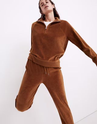 MWL Velour Half-Zip Sweatshirt