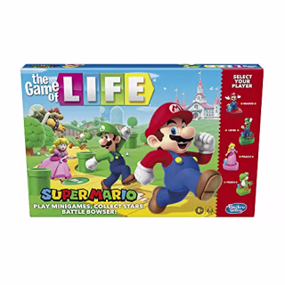 Hasbro Gaming The Game of Life: Super Mario Edition Board Game for Kids Ages 8 and Up, Play Minigames, Collect Stars, Battle Bowser