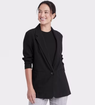 Drapey Twill Blazer