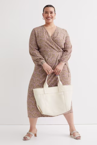 H&M+ Patterned Wrap Dress