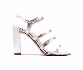 Sasha in Silver Crinkle Metallic