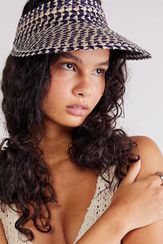 Island Hopper Speckled Straw Visor