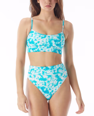 Gianna Printed Midline Bikini Top & High-Waist Bottoms
