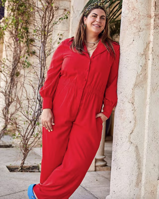 Flame Red Jumpsuit