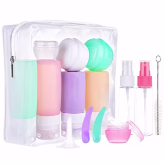 16 Pack Travel Bottles Set for Toiletries, Morfone TSA Approved Travel Containers Leak Proof Silicone Squeezable Travel Accessories 2oz 3oz for Shampoo Conditioner Lotion Body Wash ( BPA Free )
