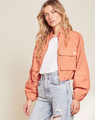 Veronica Beard Kaiya Balloon-Sleeve Bomber