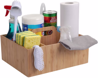 Bamboo Multi-Purpose Caddy with Handle