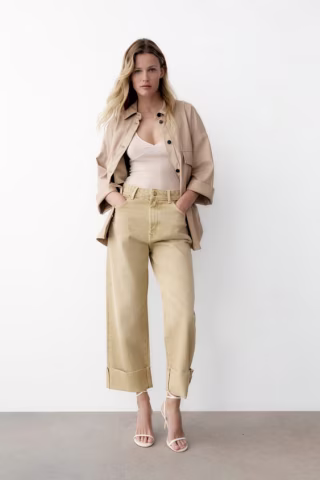 FAUX LEATHER OVERSHIRT
