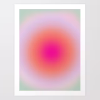 Vintage Colorful Gradient Art Print