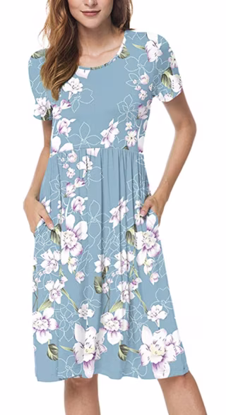 Summer Casual Empire Waist Dress