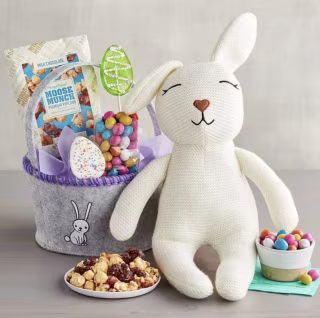 Easter Gift Basket with Plush Bunny