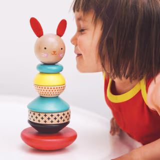 Wooden Stacking Toy - Modern Bunny