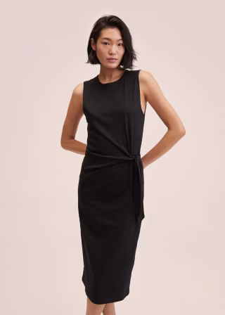 Bow cotton dress
