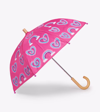 Twisty Rainbow Hearts Umbrella