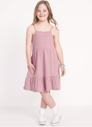 Sleeveless Rib-Knit Fit & Flare Dress for Girls