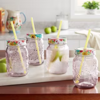 Mason Jar Glasses (Set of 4)