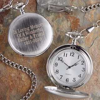 In Memory Engraved Pocket Watch