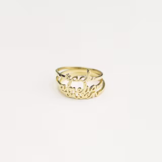 Dainty Stacking Name Ring - Personalized Name Ring - Stackable Name Rings - Personalized Gift - Mother's Day Gift - #PR04H F63C5.1