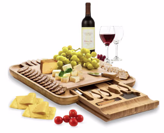 Premium Bamboo Cheese Board Set