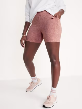Old Navy High-Waisted Slub-Knit Biker Shorts