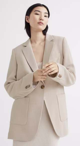 Linen-Blend Jacket