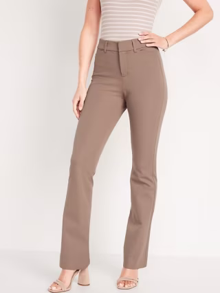 High-Waisted Pixie Full-Length Flare Pants