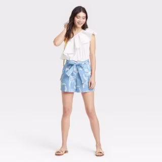 Women's High-Rise Pleat Front Shorts