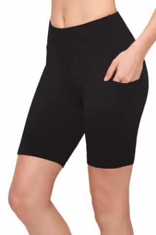 SATINA High Waisted Biker Shorts