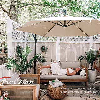 Fruiteam 10-Foot Offset Hanging Patio Umbrella