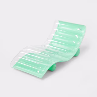 Chaise Pool Float Lounge Green - Sun Squad