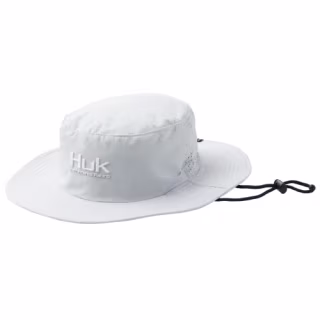 HUK Men's Standard Boonie Wide Brim Fishing Hat UPF 30+ Sun Protection, Oyster, One Size
