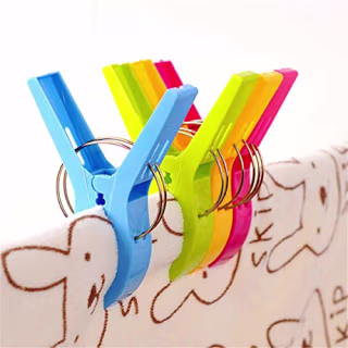 Danmu Colorful Beach Towel Clips, Beach Clips, Towel Clips for Beach Chair, Blankets, Pool Loungers, Cruise (8 Pack) - Keep Your Towel from Blowing Away - Assorted Color