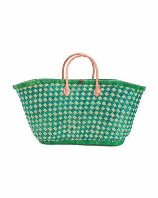 Checkered Bicolor Effect Tote