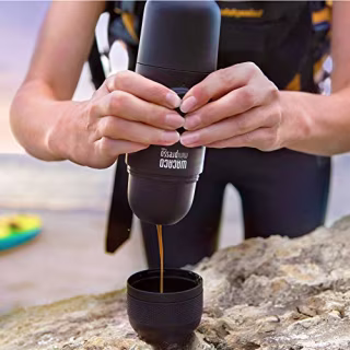 WACACO Minipresso NS, Portable Espresso Machine, Compatible Nespresso Original Capsules and Compatibles, Hand Coffee Maker, Travel Gadgets, Manually Operated, Perfect for Camping