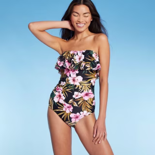 Women's Double Flounce Front High Coverage One Piece Swimsuit - Kona Sol(TM)