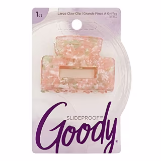 Goody Large Claw Clip, 1 Count - Watercolor, Pink - for All Hair Types - Great for Easily Pulling Up Your Hair - Pain-Free Hair Accessories for Women, Men, Boys, and Girls