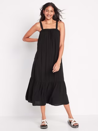 Sleeveless Tie-Back Cutout Maxi Dress