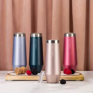 Reduce 8 oz Stemless Flute Set, 4 Pack