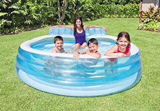 Intex Swim Center(TM) Inflatable Family Lounge Pool, 90" X 86" X 31", for Ages 3+
