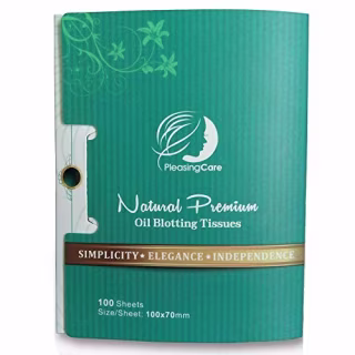 Natural Bamboo Charcoal Oil Absorbing Tissues - 100 Counts, Easy Take Out Design - Top Oil Blotting Paper, Premium Handy Face Blotting Sheets - Facial Skin Care or Make Up Must Have!