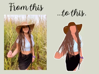CreationsbyTerika Custom Photo Drawing Sticker