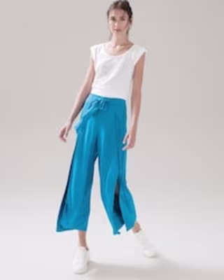 White House Black Market Wrap Waist Cropped Pants