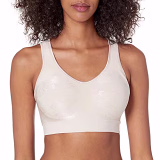 Bali Women's Comfort Revolution Shaping Wirefree Bra DF3488, Sandshell Tropic, X-Large