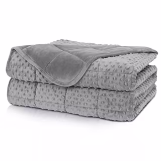 Huloo Sleep Weighted Blanket Queen 20lbs for Adult(60"x80",Gray) Breathable Soft Minky Weighted Throw Blanket for All Season,Heavy Blanket with Premium Glass Beads